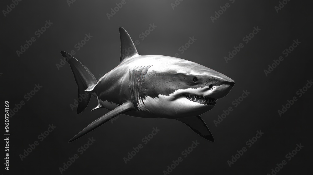 Fototapeta premium Great White Shark: Majestic Predator