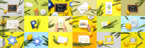 Set with Sukkot festive sym...