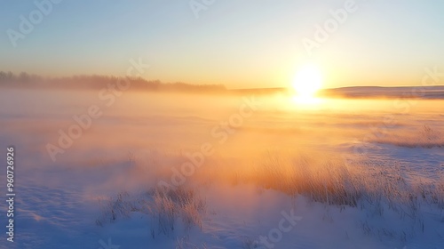 sunrise over the river