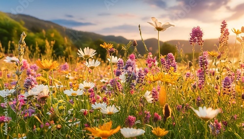 Wildflowers blooming in a field
