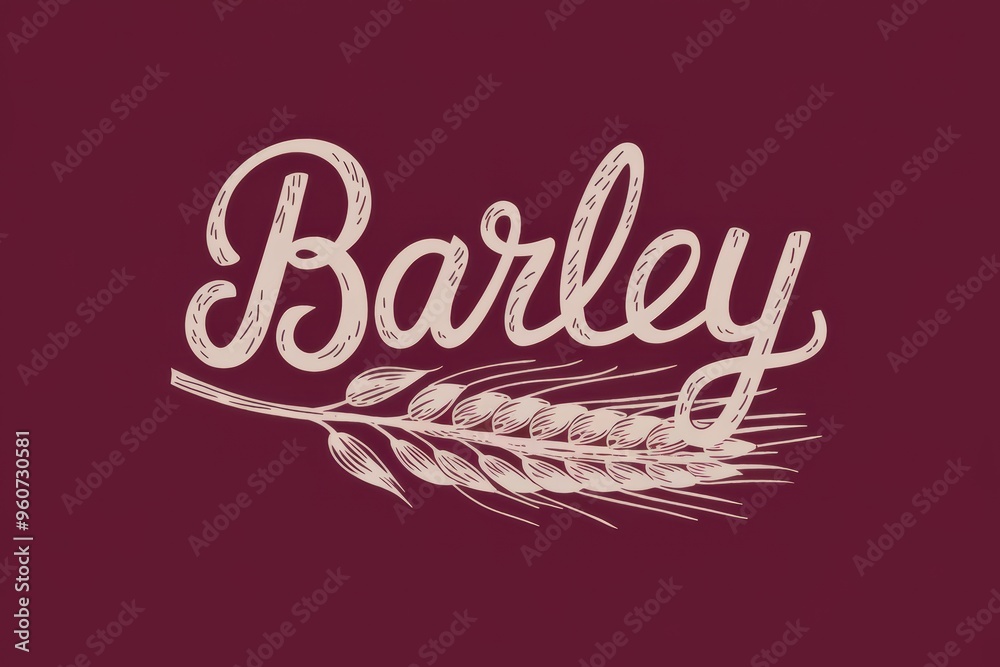 Artistic Text Design Featuring Barley on Dark Background Artistic Text Design Featuring Barley on Dark Background