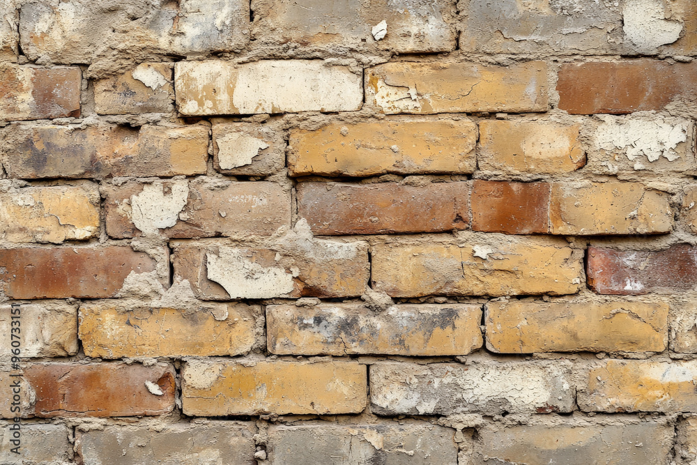 A rustic, weathered brick wall with visible signs of age, such as cracks and chipped surfaces, adding character and depth. A rustic, weathered brick wall with visible signs of age, such as cracks and chipped surfaces, adding character and depth.