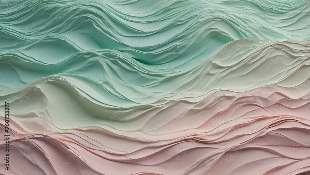 a background of abstract waves in a gradient of pastel colors, transitioning from pale pink to mint green a background of abstract waves in a gradient of pastel colors, transitioning from pale pink to mint green
