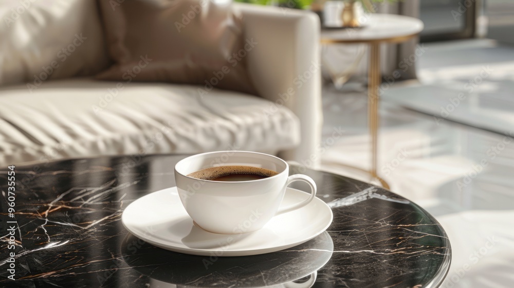 coffee on the table in the interior. coffee on the table in the interior.