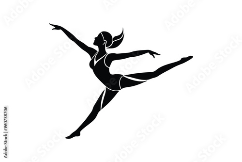 Gymnastic silhouette vector design