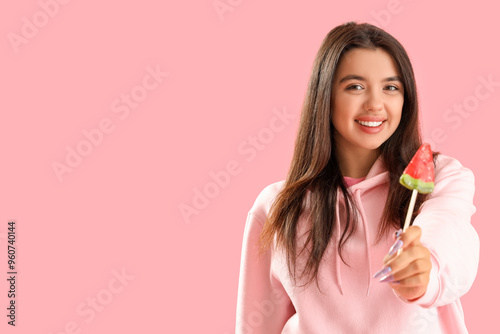 Beautiful happy young woman...