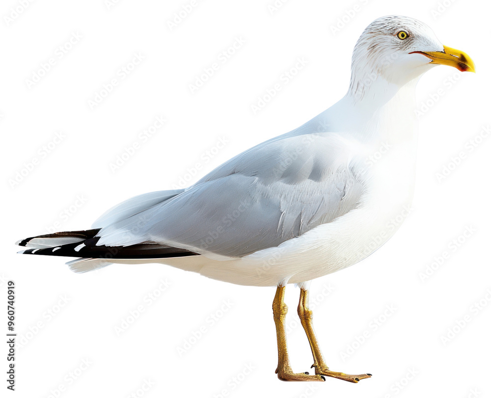 Naklejka premium PNG A Seagull on the white background