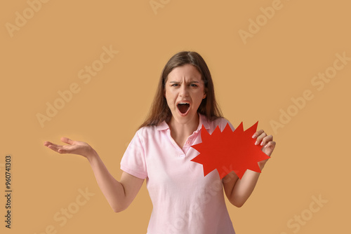 Beautiful angry young woman...