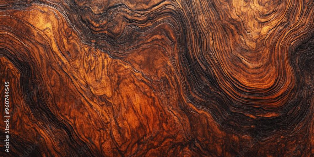 A brown textured surface with a polished, glossy wood grain, featuring deep, rich hues and natural patterns. A brown textured surface with a polished, glossy wood grain, featuring deep, rich hues and natural patterns.
