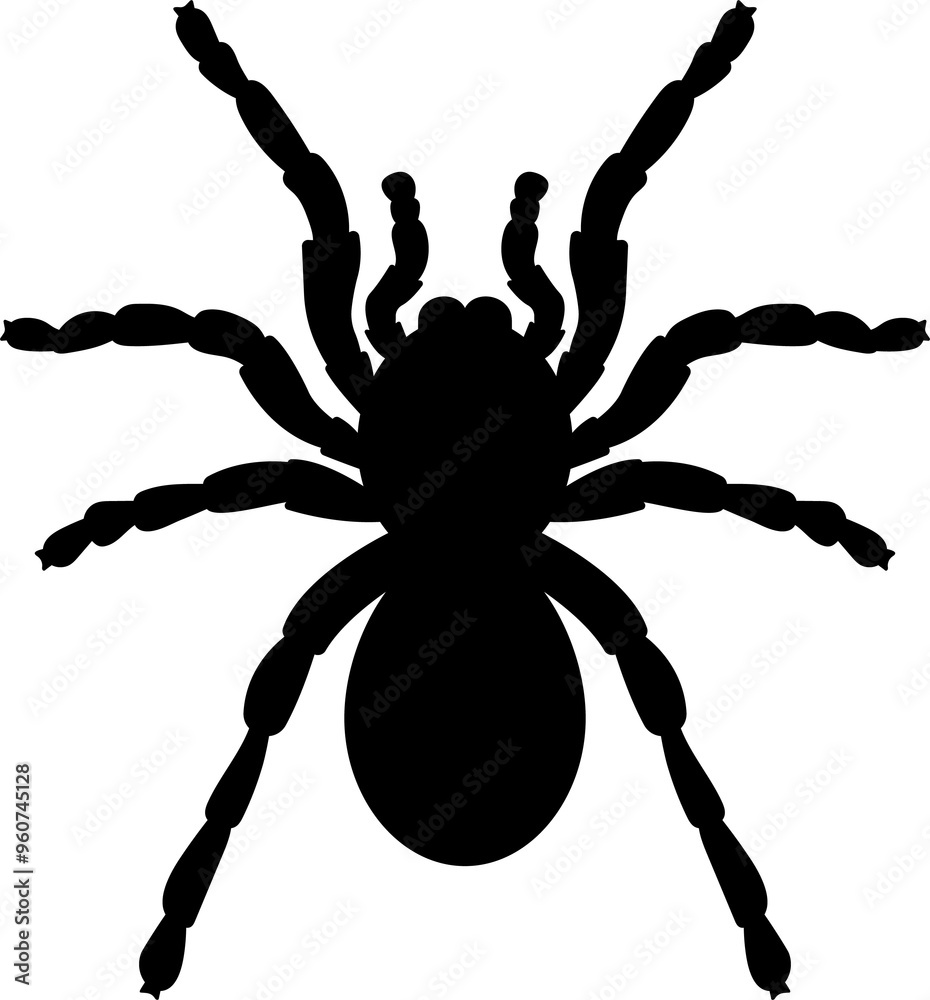 Obraz premium black spider, halloween decorative element, tarantula silhouette