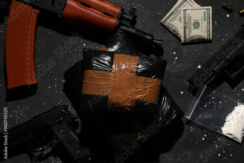 Drug packages with guns and...