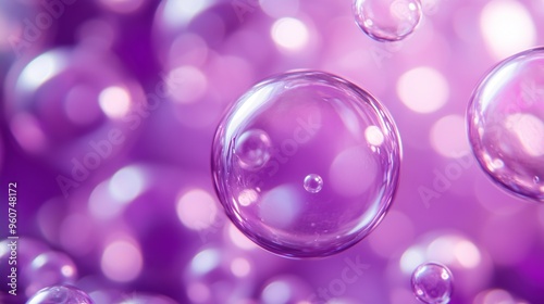 Transparent purple bubble background