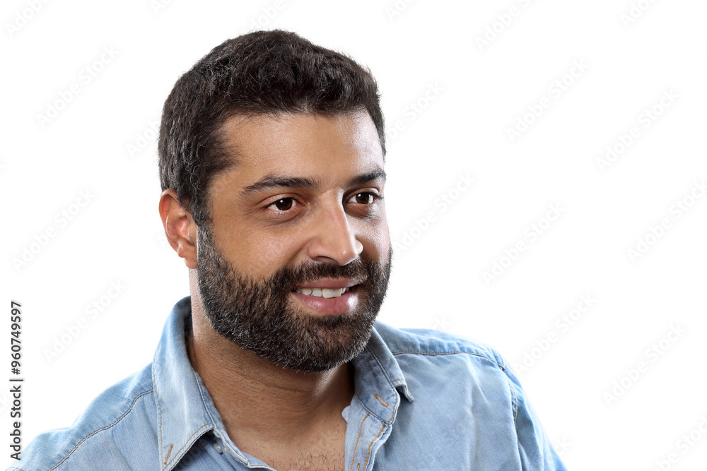 male model with beard posing on neutral background male model with beard posing on neutral background