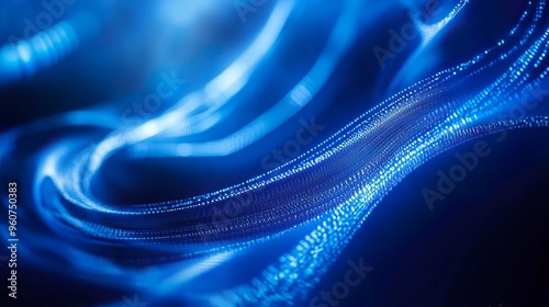 A blue wave with a lot of white dots