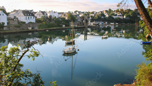 Canvas Print Port de Pluneret, une commune française, située dans le département du Morbihan en région Bretagne