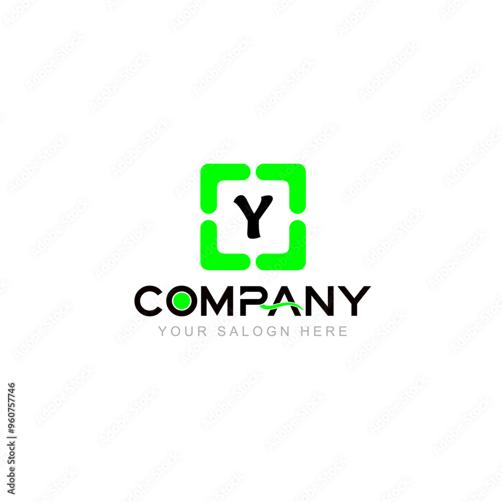 Letter Y Logo Vector Design Illustration with Company Name and Your Text Here . Logo Template on white background. Letter Y Logo Vector Design Illustration with Company Name and Your Text Here . Logo Template on white background.
