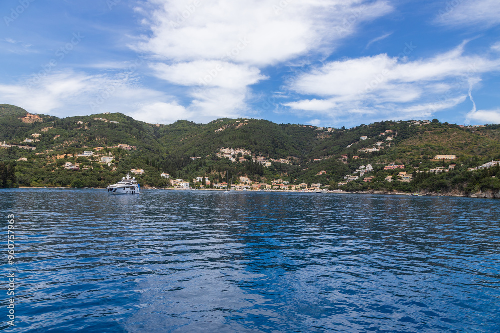 Naklejka premium Summer off the coast of Corfu, Greece