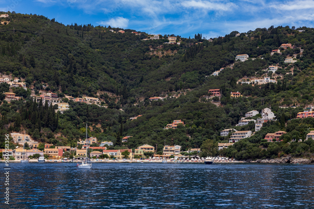 Fototapeta premium Summer off the coast of Corfu, Greece
