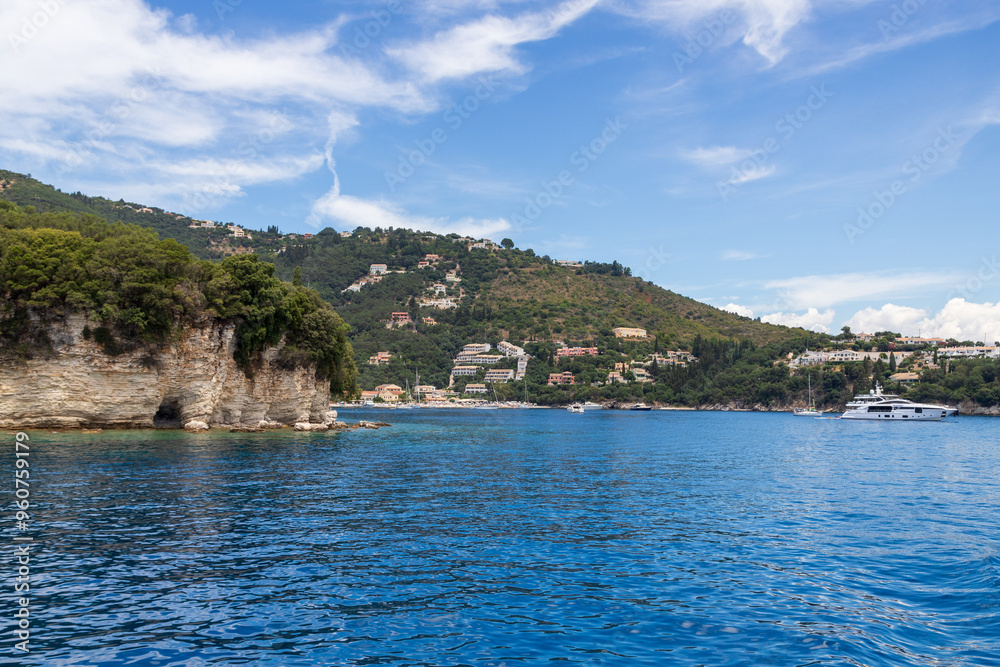 Naklejka premium Summer off the coast of Corfu, Greece