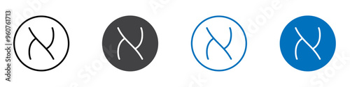 Hebrew alphabet icon flat editable icon mark set.