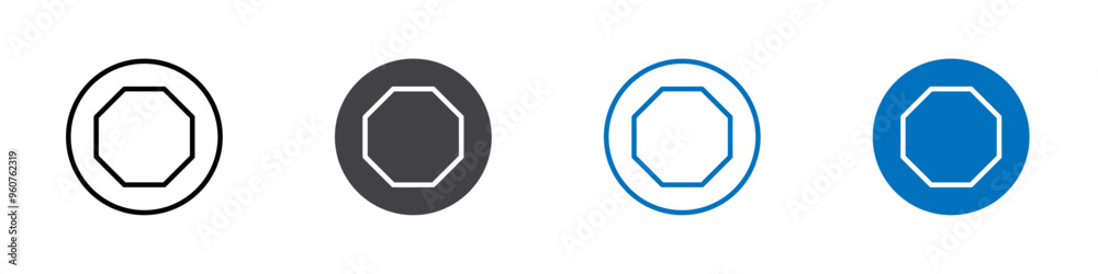 Polygon icon flat editable icon mark set. Polygon icon flat editable icon mark set.