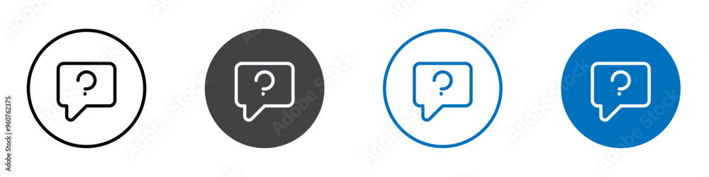 Question icon flat editable icon mark set. Question icon flat editable icon mark set.