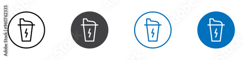 Protien icon flat editable icon mark set.