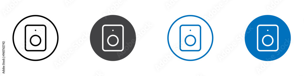 Speaker icon flat editable icon mark set. Speaker icon flat editable icon mark set.