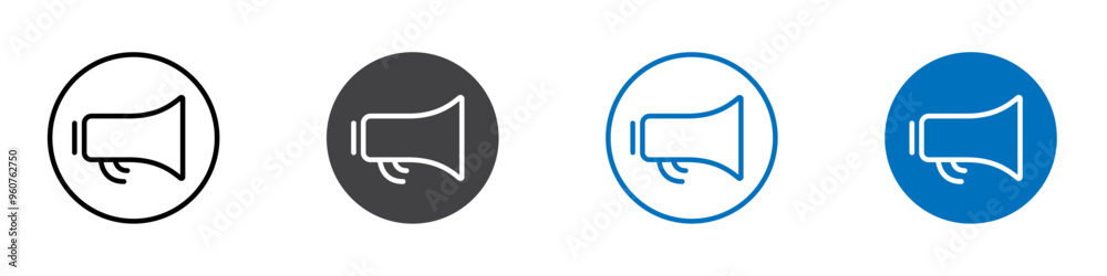 Speaker icon flat editable icon mark set. Speaker icon flat editable icon mark set.