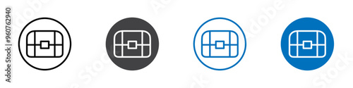 Treasure box icon flat editable icon mark set.