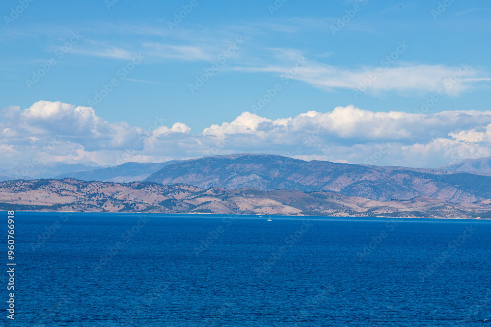 Summery landscape in Corfu, Greece Summery landscape in Corfu, Greece