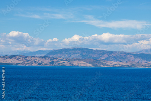 Summery landscape in Corfu, Greece