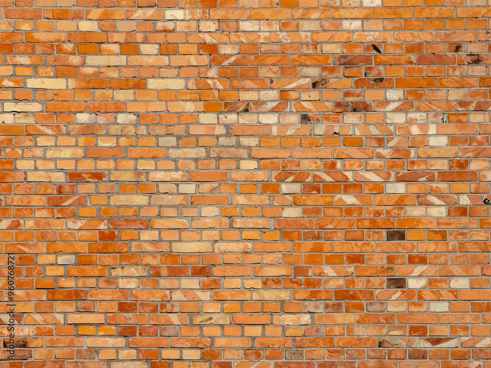 Naklejka premium Red brick wall.