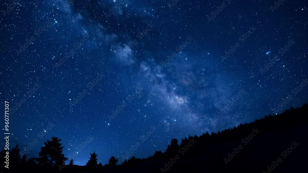 Night Sky with Twinkling Stars and Milky Way Night Sky with Twinkling Stars and Milky Way