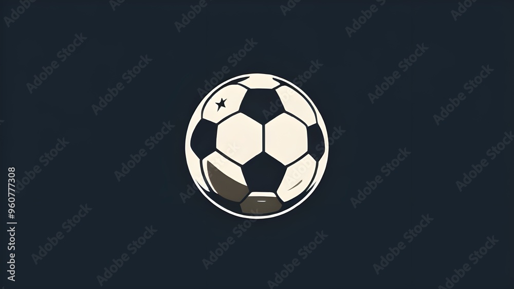 Obraz premium soccer ball on black background