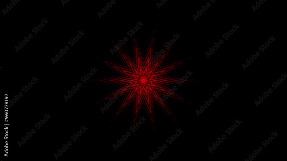 Red color abstract background on black background. Seamless looping 4k animation video. Red color Star Wave Animation, Alpha Channel, Radio waves concept. Red color abstract background on black background. Seamless looping 4k animation video. Red color Star Wave Animation, Alpha Channel, Radio waves concept.