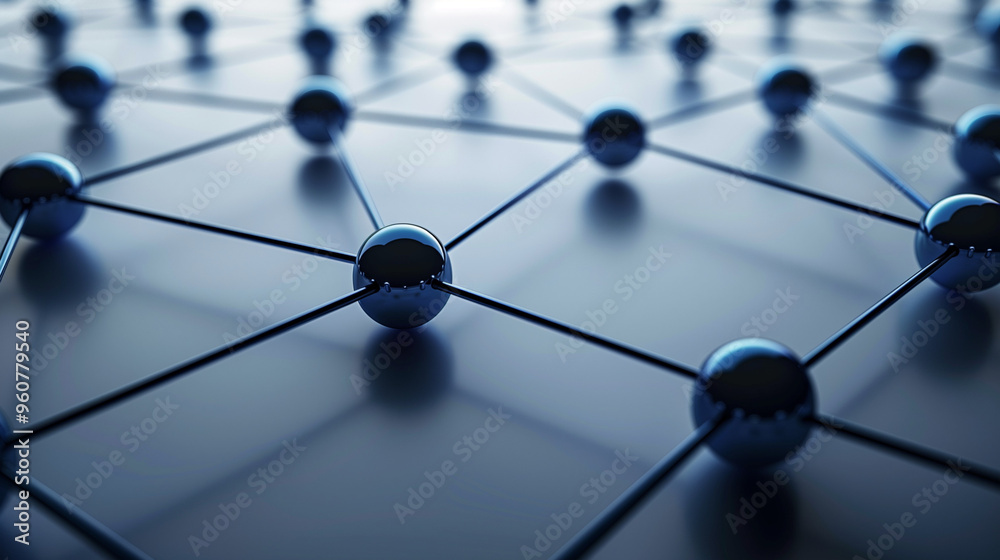 Interconnected Nodes Forming a Network | Representing Global Connections and Professional Networking Interconnected Nodes Forming a Network | Representing Global Connections and Professional Networking
