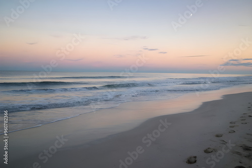 Wallpaper Mural Tranquil Dusk Ocean Scene with Soft Ripples and Muted Colors Torontodigital.ca