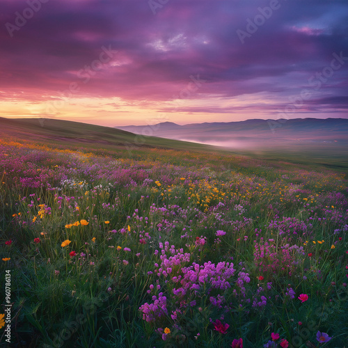 Twilight Mist over the Highland Plains