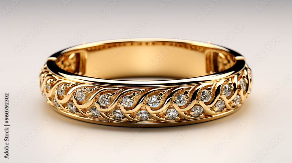 A single bracelet on white background A single bracelet on white background