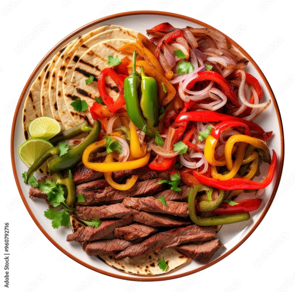 PNG Plate of fajitas food meat meal. PNG Plate of fajitas food meat meal.