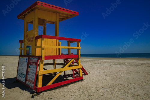 Lifeguard tower on the beach