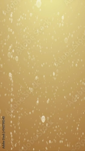 Golden Champagne Bubbles Floating Upward in Elegant Celebration