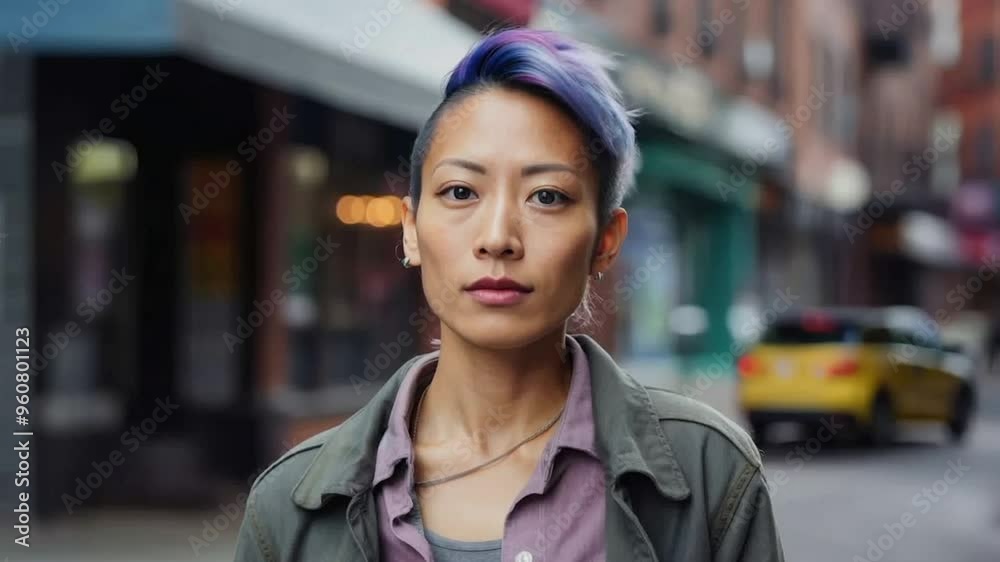 LGBT LGBTQ person portrait on a street LGBT LGBTQ person portrait on a street