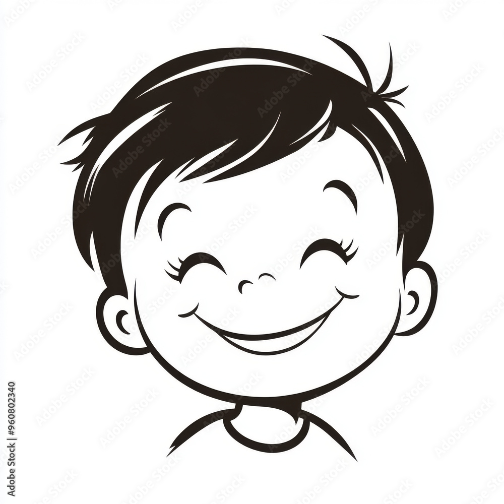 Smiling child illustration
