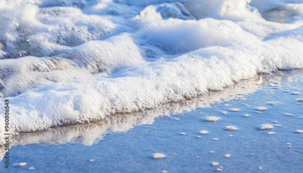 Detail photo of the foam of a sea wave Detail photo of the foam of a sea wave