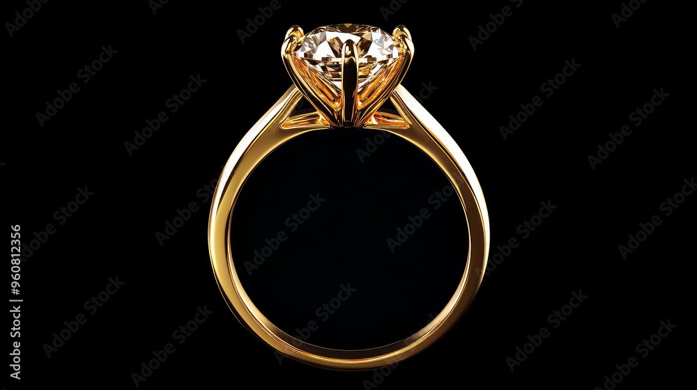 design of an isolated gold diamond ring. a priceless gem set apart on black design of an isolated gold diamond ring. a priceless gem set apart on black
