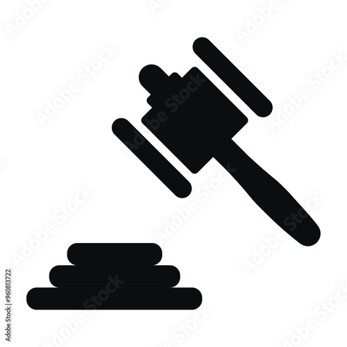 Auction Icon, symbol, and vector, Can be used for web, print, and mobile