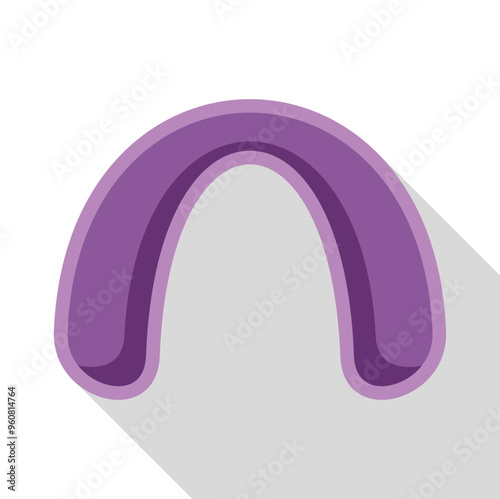 Purple mouth guard is providing essential protection for teeth during sports activities, promoting dental safety and injury prevention