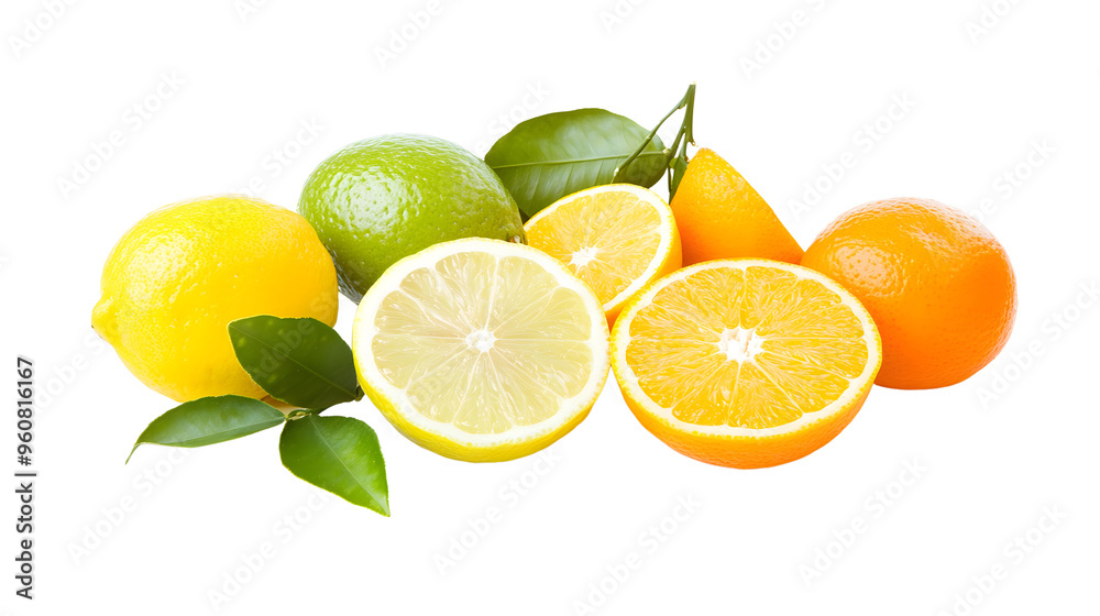 Citrus Symphony: A vibrant medley of lemons, limes, and oranges burst with color and freshness, their leaves adding a touch of natural elegance. Citrus Symphony: A vibrant medley of lemons, limes, and oranges burst with color and freshness, their leaves adding a touch of natural elegance.